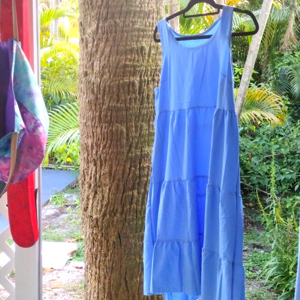 Light blue soft cloth dress